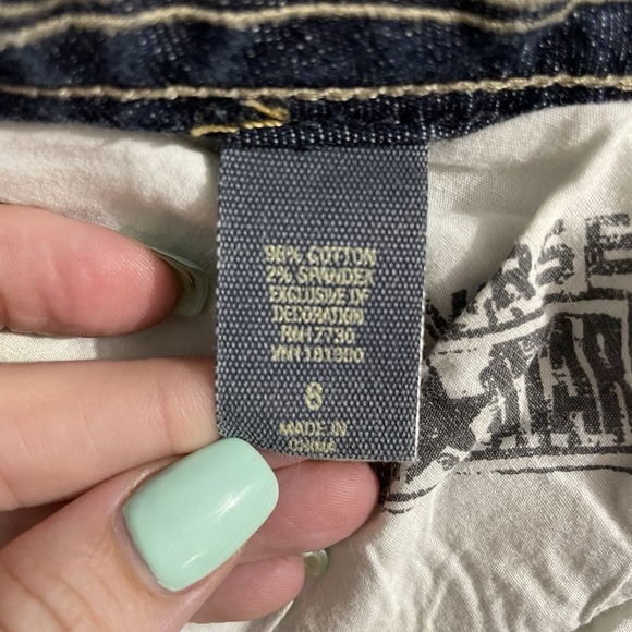 Converse One Star Jeans Womens Size‎ 6 Boot Cut Blue Denim Dark Wash Stretch - Picture 3 of 8